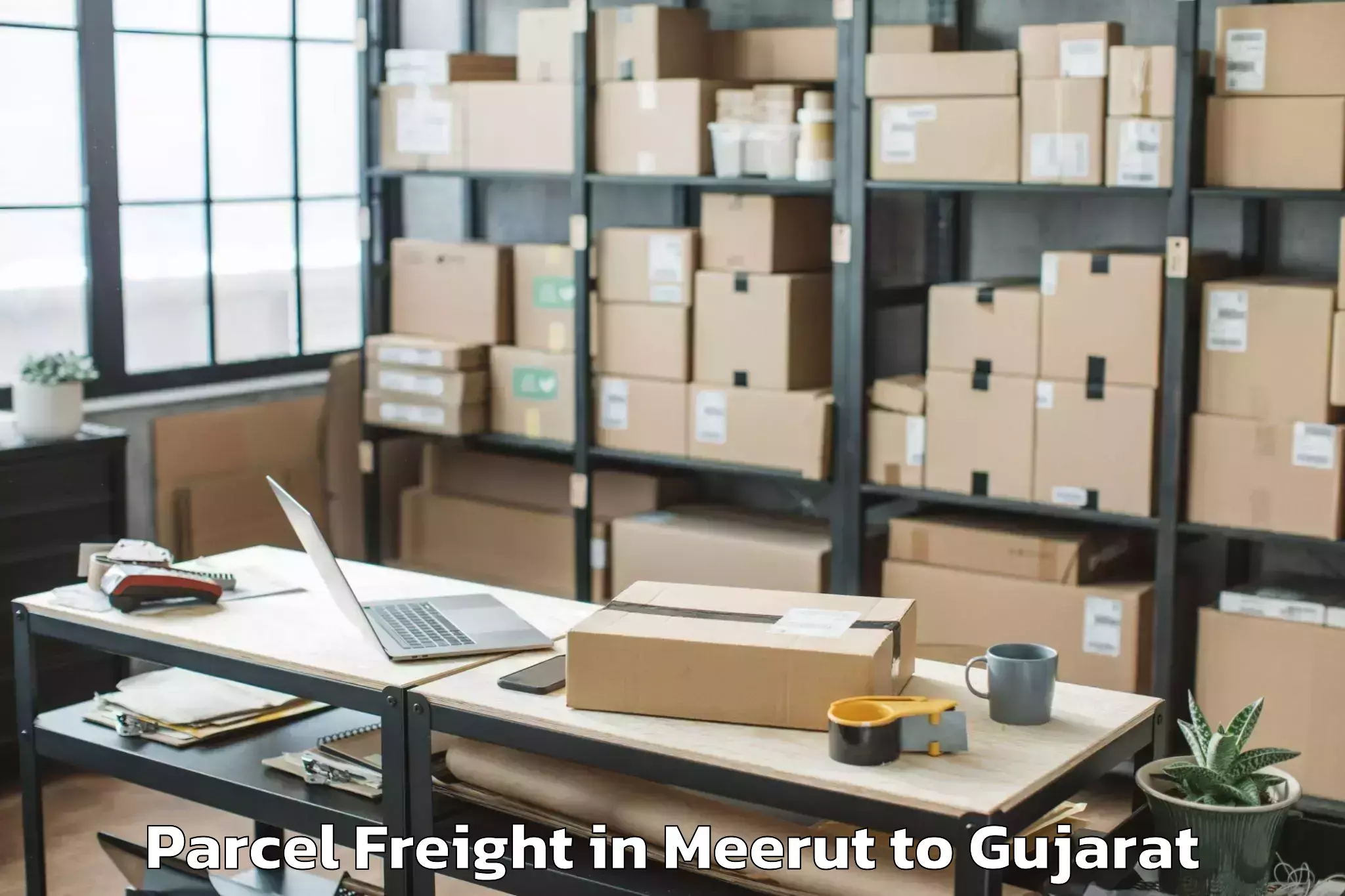 Get Meerut to Abrama Parcel Freight